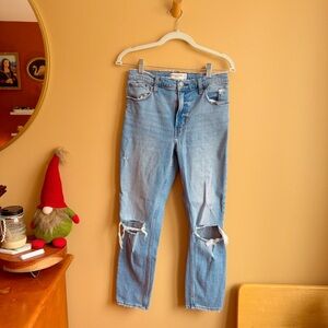 Abercrombie & Fitch The Skinny High Rise Distressed Jeans Size 27/4 Regular
